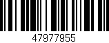 Código de barras (EAN, GTIN, SKU, ISBN): '47977955'