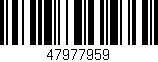 Código de barras (EAN, GTIN, SKU, ISBN): '47977959'