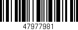 Código de barras (EAN, GTIN, SKU, ISBN): '47977981'