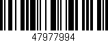 Código de barras (EAN, GTIN, SKU, ISBN): '47977994'