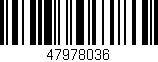 Código de barras (EAN, GTIN, SKU, ISBN): '47978036'