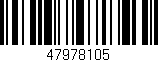 Código de barras (EAN, GTIN, SKU, ISBN): '47978105'