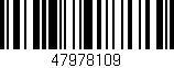 Código de barras (EAN, GTIN, SKU, ISBN): '47978109'