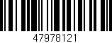 Código de barras (EAN, GTIN, SKU, ISBN): '47978121'