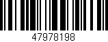 Código de barras (EAN, GTIN, SKU, ISBN): '47978198'