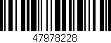 Código de barras (EAN, GTIN, SKU, ISBN): '47978228'