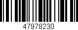 Código de barras (EAN, GTIN, SKU, ISBN): '47978230'