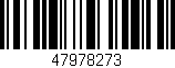 Código de barras (EAN, GTIN, SKU, ISBN): '47978273'
