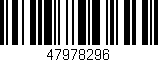 Código de barras (EAN, GTIN, SKU, ISBN): '47978296'