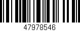 Código de barras (EAN, GTIN, SKU, ISBN): '47978546'