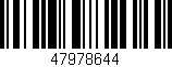 Código de barras (EAN, GTIN, SKU, ISBN): '47978644'