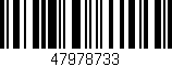 Código de barras (EAN, GTIN, SKU, ISBN): '47978733'