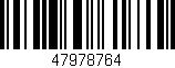 Código de barras (EAN, GTIN, SKU, ISBN): '47978764'
