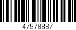 Código de barras (EAN, GTIN, SKU, ISBN): '47978887'