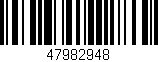 Código de barras (EAN, GTIN, SKU, ISBN): '47982948'