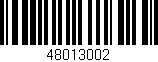 Código de barras (EAN, GTIN, SKU, ISBN): '48013002'