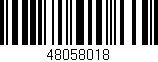 Código de barras (EAN, GTIN, SKU, ISBN): '48058018'