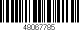 Código de barras (EAN, GTIN, SKU, ISBN): '48067785'