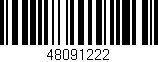 Código de barras (EAN, GTIN, SKU, ISBN): '48091222'
