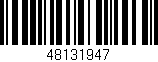 Código de barras (EAN, GTIN, SKU, ISBN): '48131947'