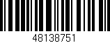 Código de barras (EAN, GTIN, SKU, ISBN): '48138751'