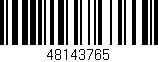 Código de barras (EAN, GTIN, SKU, ISBN): '48143765'