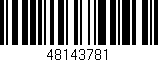 Código de barras (EAN, GTIN, SKU, ISBN): '48143781'