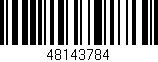 Código de barras (EAN, GTIN, SKU, ISBN): '48143784'