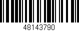 Código de barras (EAN, GTIN, SKU, ISBN): '48143790'