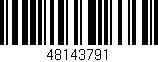 Código de barras (EAN, GTIN, SKU, ISBN): '48143791'