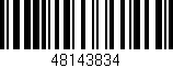 Código de barras (EAN, GTIN, SKU, ISBN): '48143834'