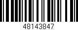 Código de barras (EAN, GTIN, SKU, ISBN): '48143847'