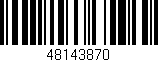 Código de barras (EAN, GTIN, SKU, ISBN): '48143870'