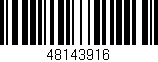 Código de barras (EAN, GTIN, SKU, ISBN): '48143916'