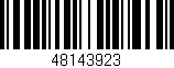 Código de barras (EAN, GTIN, SKU, ISBN): '48143923'