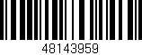 Código de barras (EAN, GTIN, SKU, ISBN): '48143959'