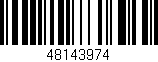 Código de barras (EAN, GTIN, SKU, ISBN): '48143974'