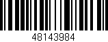 Código de barras (EAN, GTIN, SKU, ISBN): '48143984'