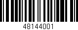Código de barras (EAN, GTIN, SKU, ISBN): '48144001'