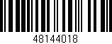 Código de barras (EAN, GTIN, SKU, ISBN): '48144018'