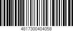 Código de barras (EAN, GTIN, SKU, ISBN): '4817300404058'