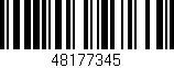 Código de barras (EAN, GTIN, SKU, ISBN): '48177345'