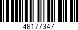 Código de barras (EAN, GTIN, SKU, ISBN): '48177347'