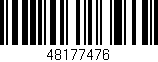 Código de barras (EAN, GTIN, SKU, ISBN): '48177476'