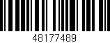 Código de barras (EAN, GTIN, SKU, ISBN): '48177489'