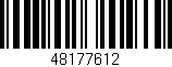 Código de barras (EAN, GTIN, SKU, ISBN): '48177612'