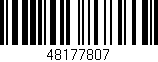 Código de barras (EAN, GTIN, SKU, ISBN): '48177807'