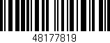 Código de barras (EAN, GTIN, SKU, ISBN): '48177819'
