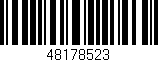 Código de barras (EAN, GTIN, SKU, ISBN): '48178523'