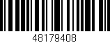 Código de barras (EAN, GTIN, SKU, ISBN): '48179408'